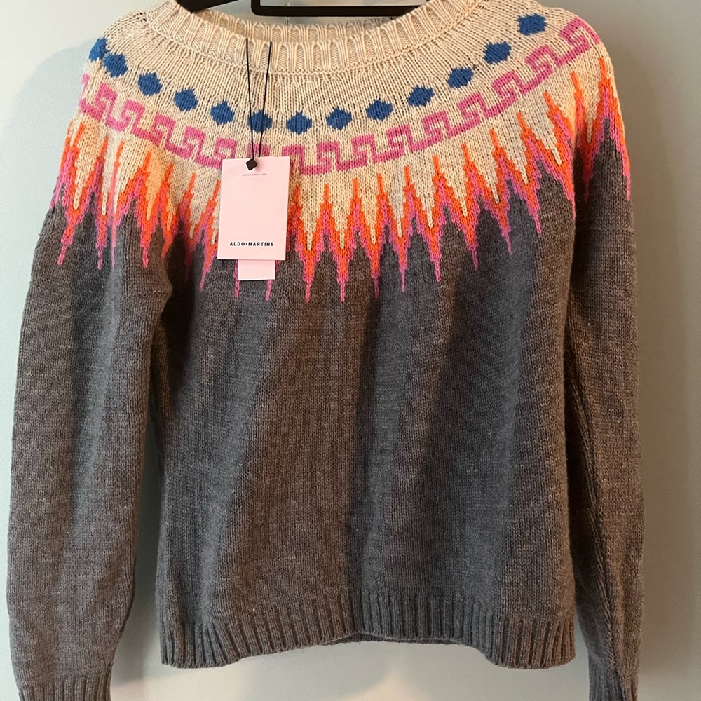 NWT Aldo Martins Franz Fair Isle Knit Sweater - Picture 2 of 5